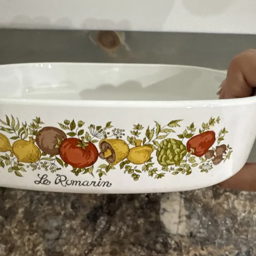 Vintage | Corning Ware | Spice of Life A-12-C Le Romarin Casserole w/ Pyrex Lid
